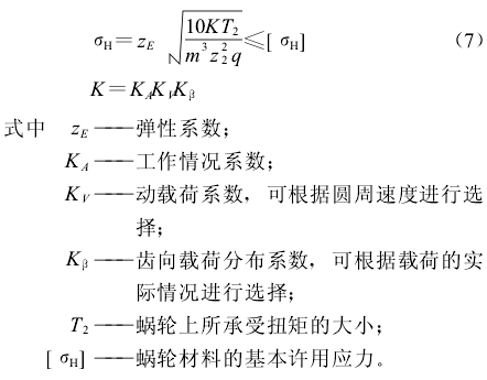 蝸輪蝸桿減速機(jī)，蝸輪蝸桿，參數(shù)